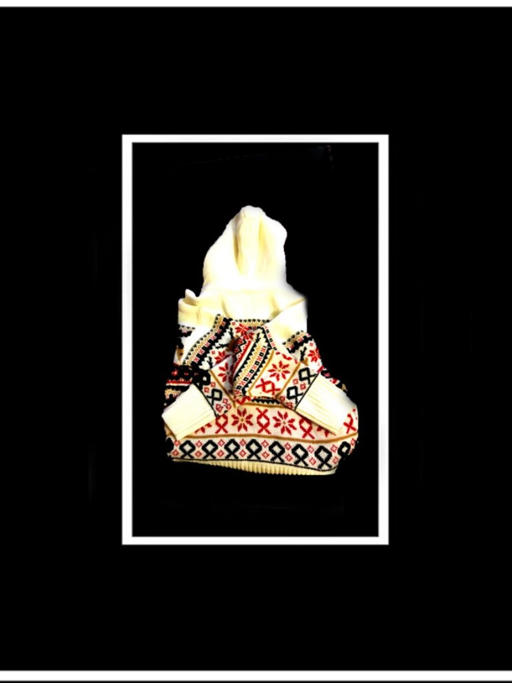 New Unique Hand-woven Embroidered Hooded "Alps" Sweater